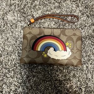 NWOT Coach Rainbow Clutch